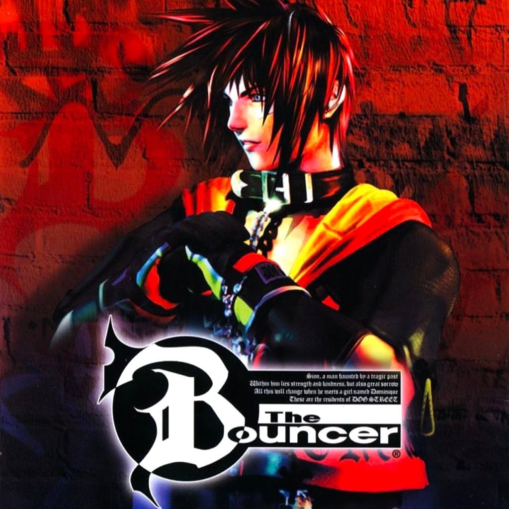 Very red image of Sion from The Bouncer, the boxart image.